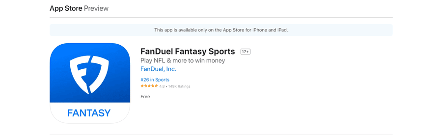 Fanduel Sportsbook iOS App